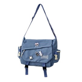 Loizziuy Y2k Crossbody Bag Backpack Kawaii Large Capacity Aesthetic Backpack Cute Casual Travel Mochilas Daypacks (1015 blue)