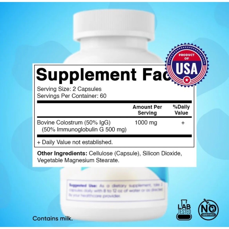 🐄💪 Calostro Bovino 1000mg | 50% IgG | Inmunidad, Recuperación