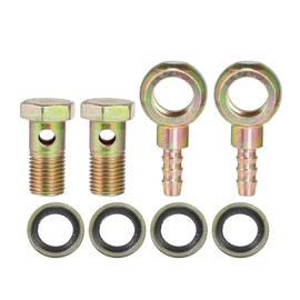 A ABSOPRO Pack of 2 Car Banjo Hose Barb Bolt Fittings Adapter M14 x 1.5 8 mm