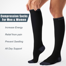 Compression Socks for Women and Men(3 Pairs)15-20mmHg - Best Circulation Support Socks