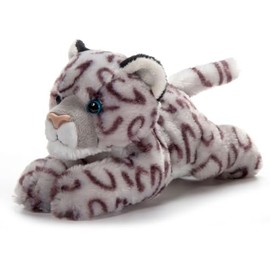 The Petting Zoo Snow Leopard Stuffed Animal Plushie, Gifts for Kids, Scoopz Wildlife Animals, Leopard Plush Toy, 8 inches
