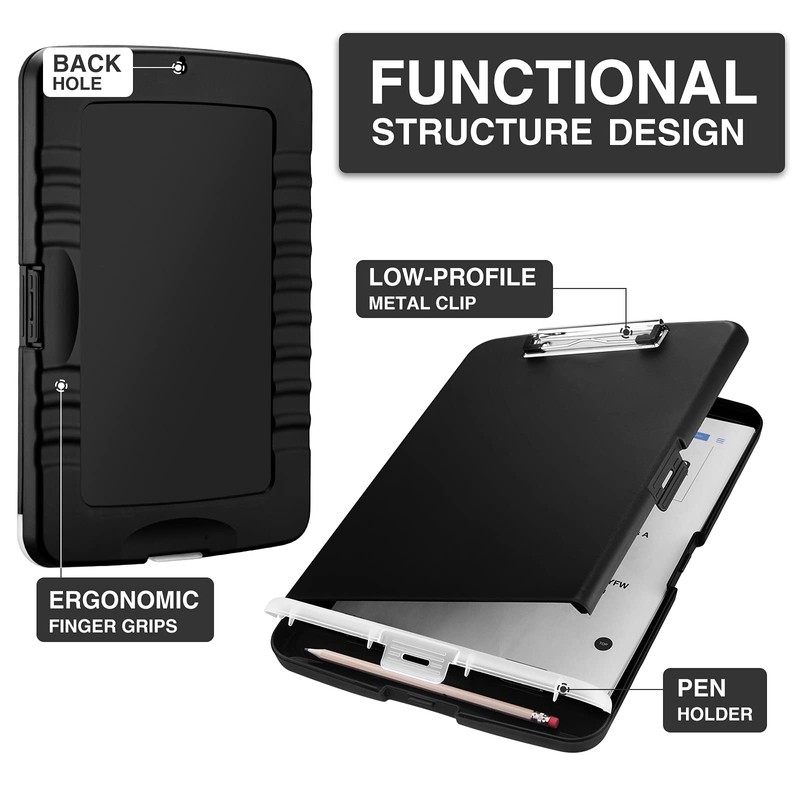 Sooez Clipboard with Storage, High Capacity Nursing Clip Board 8.5
