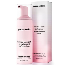 grace & stella Foaming Facial Cleanser (150ml) - Sensitive Skin Face Wash - Vegan Foaming Cleanser - Limpiador Facial - Hydrating Facial Cleanser - Face Wash Sensitive Skin - Cleanser For Dry Skin by grace and stella