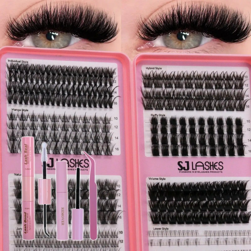Kit De Extensión De Pestañas Diy Con Pestañas Inferiores