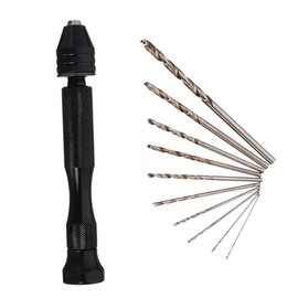 Operitacx 10pcs Mini Wood Hand Drill Chuck Drill Bits Rotary for Woodworking Jewelry Model Making
