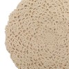 ZLYC Women's Beret Beret Hat, Crochet Beige, Unit size