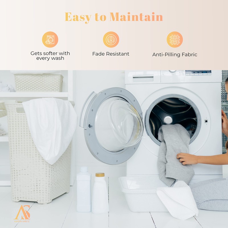 Ashton Sheets 100% Egyptian Cotton Sheets Queen Size Bed Set