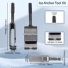 Qjaiune Universal Ice Anchor Tool Ice Anchor Drill Adapter Kit,