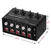 Tiardey 4 Channel Stereo Audio Mixer Support RCA Input and