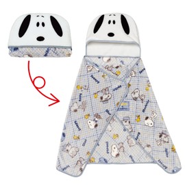 Nishikawa FQ91305071800 Snoopy 5-Way Blanket, Throw, Bolero, Poncho, Various Uses, 47.2 x 27.6 inches (120 x 70 cm), Washable, Soft, Warm, Blue