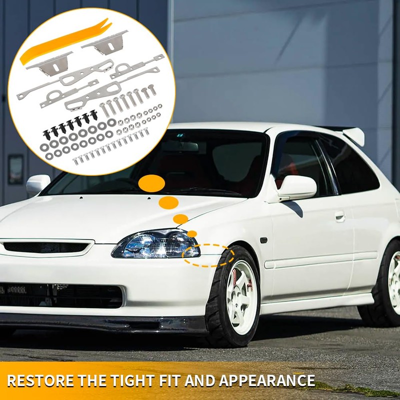 AUTOVIC Front & Rear Bumper Lifts Kit for Honda Civic