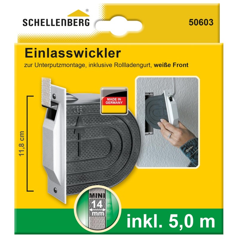 Schellenberg Mini 50603 Belt Winder for Roller Shutters with 5