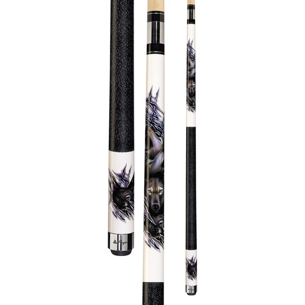 Players D-CWWP White with Howling Wolves Cue, 20.5-Ounce