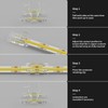 PAUTIX 8mm COB Connector 8pcs L-Shaped/Corner Connector,Unwired Clips Solderless Adapter