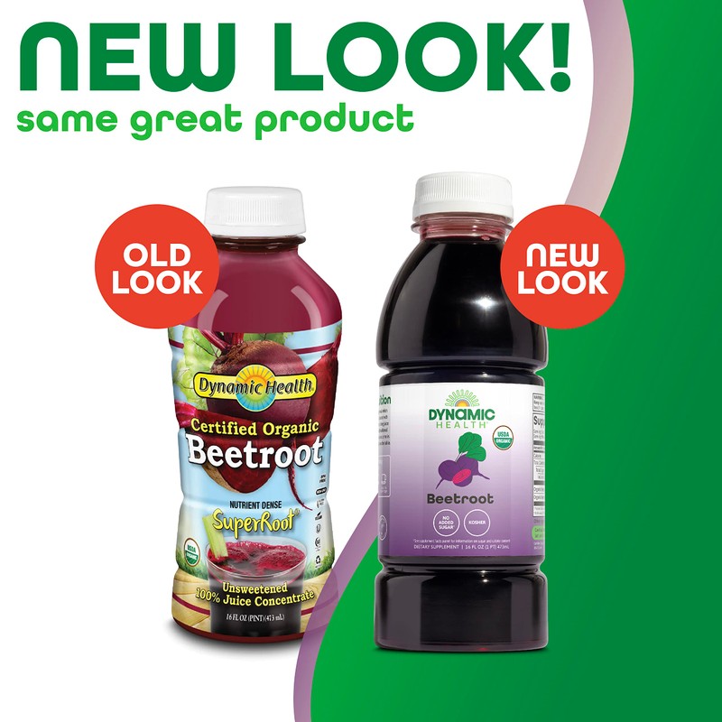 Dynamic Health Certified Organic Beetroot Juice Concentrate, No Added Sugar,