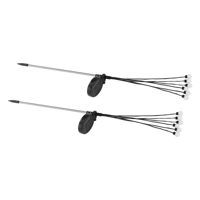 2 Sets Solar Powered Firefly Lights Outdoor Waterproof Solar Garden
