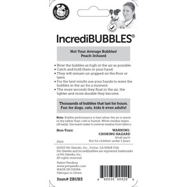Pet Qwerks Incredibubbles for Cats & Dogs - Long Lasting Bubbles with Non-Toxic Formula, Avoids Boredom & Keeps Pets Active | Best for Outdoor Use
