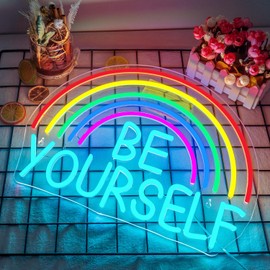 Horseneon Be Yourself Neon Light Sign Rainbow Neon Sign