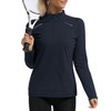 GEMYSE Women's 1/4 Zip Pullover Shirts Long Sleeve Workout Tops