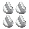 WFhuaye Silver Gas Range Knob Set (4-Pack) - Compatible with