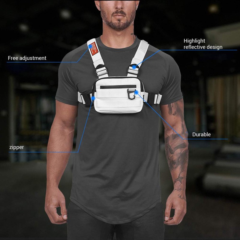 RetroFun Outdoor Sports Chest Bag, Men's Tactical Chest Bag, Multi-Purpose