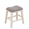 UOCFYK Bar/Counter/Saddle/Vanity Stools, Modern Small Height Barstools Wooden Upholstered Backless