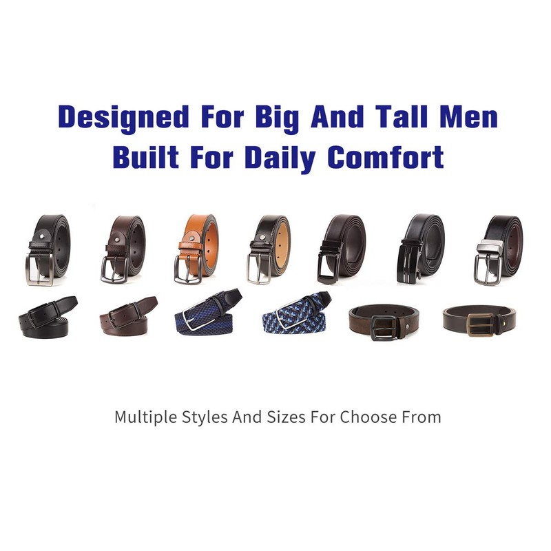 Giantsize Cinturones extra largos para hombres grandes y altos, Azul