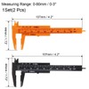 sourcing map Vernier Caliper 80mm 3 Inch Metric Mini Double