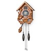 TIMEGEAR Cuckoo Clock with Night Mode, Singing Bird and Carved