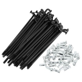 RATCHROLL 1 Set Universal Bicycle Spokes 12G 85mm Length Bike Wheel Spokes Nipple Black Carbon Steel