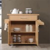 Hodedah Kitchen Island with Spice Rack plus Towel Holder in