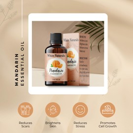 Mandarin Essential Oil, Aromatherapy Oils for Diffuser, 100% Pure, Natural, Therapeutic Grade Oil, Healthy Skin, Hair & Scalp, Exotic & Citrusy Aroma