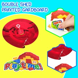 Block the Party Spiral, 56 Pieces Building Blocks Party Hanging Swirls Building Blocks Hanging Decoration for Building Blocks Birthday Party