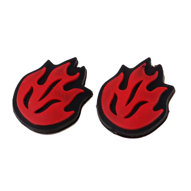 CUTICATE 2Pcs Flame Fire Shock Absorbers Tennis Dampeners For Rackets