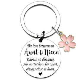 WXCATIM Aunt Niece Keychain Gift For Aunts From Niece Gifts From Auntie Best Aunt Ever Gifts Mother’s Day Gift for Aunts Key Chain Birthday Christmas Accessories