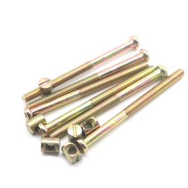 binifiMux M8 x 110mm 65mm Half Thread Furniture Barrel Screws Bolt Nuts Assortment Kit for Crib Cot Bunk Beds Chairs 6 Set