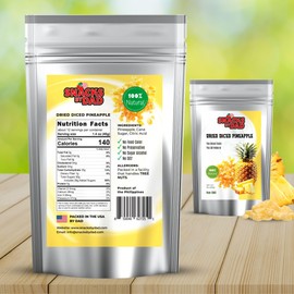 Dried Pineapple Chunks – Naturally Dried Pineapple No Additives Added | Gluten Free Snack | Dried Fruit Snacks for Delicious Snacking | Sweet Snack with Pineapple Dried Chunks | Healthy Fruit Snack 1 lb (453g) Resealable bag