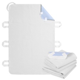 OUTCREATOR® Positioning Bed Pad with Handles, 2Pcs Incontinence Mattress Protector Anti-Slip Waterproof-8 Sturdy Handle Reusable Pads (34" x 52") for Toddlers Kids Adults Pee Pads Washable Absorbency