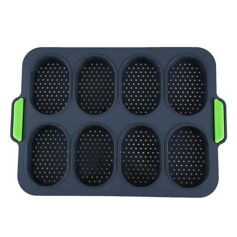 Silicone Bread Mold French Baguette Baking Tray with Oil Brush