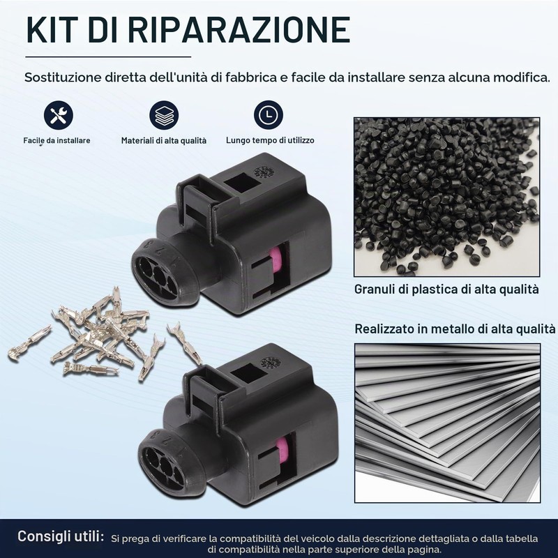 Fraylis 3D0973703 Connettori per sensori auto femmina a 3 pin