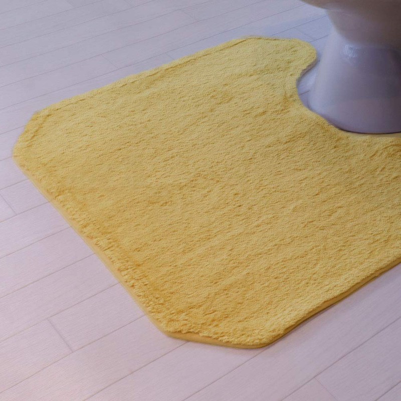 Feng Shui Toilet Mat, Yellow, Natural Material, Washable, 100% Cotton,