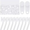 50 Pcs White Plastic Curtain Hooks Roller Track Gliders White