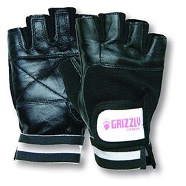 Grizzly Fitness Grizzly Paw Leather Training Gloves for Men and Women | Sold in Pairs, Medium