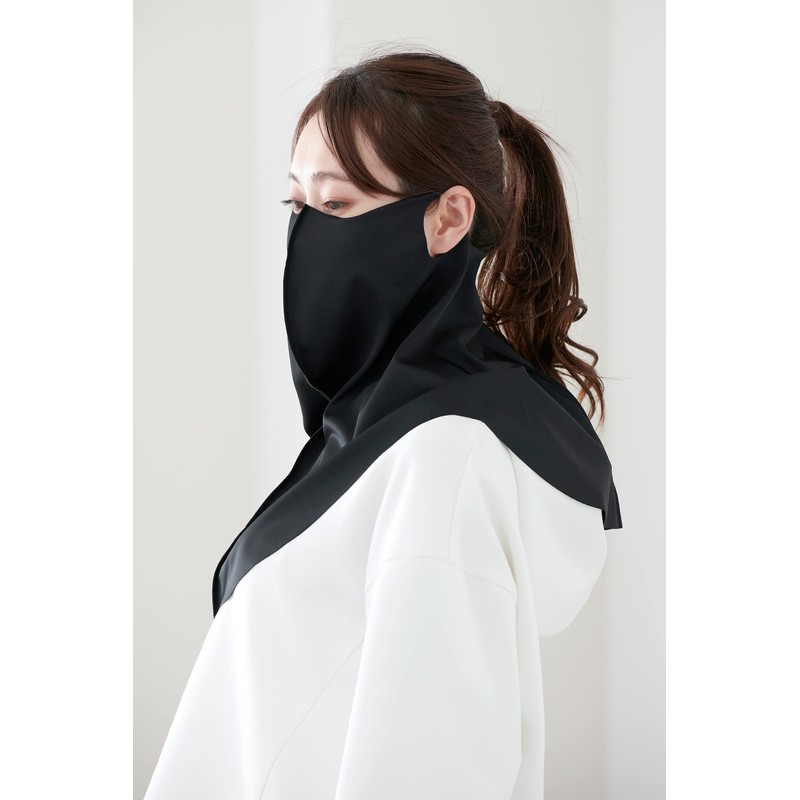 Deling Face Cover, Neck Cover, Made in Japan, Long Length,
