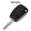 OcioDual 2 Button Key Shell Compatible with Renault Nissan Kangoo