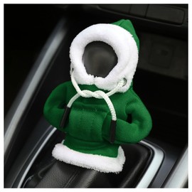 OFBAND Hoodie Car Gear Shift Cover,Christmas Car Decor Gear Shift Knob Cover for Manual/Automatic Shift Knob,Universal Interior Car Accessories Hoodie for Gearr Shifter Knobs (Christmas Green)