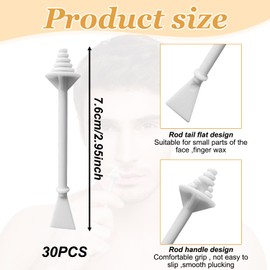 30 Pcs Nose Wax Sticks, Dual-End Nasal Wax Applicators for Hair Removal, Easy and Painless Waxing Tools for Men and Women, Safe and Hygienic Nasal Hair Removal Kit, Ideal for Home Use