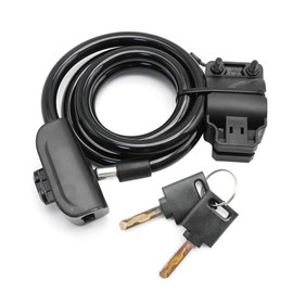 ZUDKSUY Lightweight Bicycle Spiral Cable Lock, 4 Feet Bicycle Cable Lock with Mounting Bracket and Keys, 1/2 Inch Diameter Anti-Theft Bike Lock Cable for Bike Scooter Motorcycle Skateboards Wagon