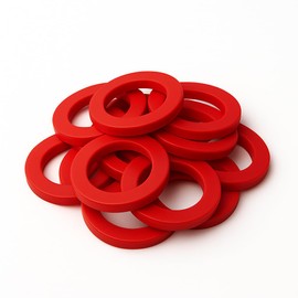 20-Pack 1/2 Inch Garden Hose Washers – Heavy Duty Red Rubber Flat Gaskets & O-Rings for Garden Hose Fittings, Leak-Proof and Reusable