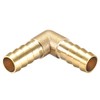 sourcing map 12 mm Barbed Brass Hose 90° Angle Pipe